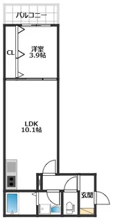 メゾンクレール博多南弐番館【1階】の間取り
