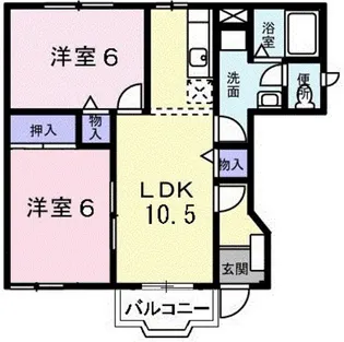 イーストヒルズ2【1階】の間取り