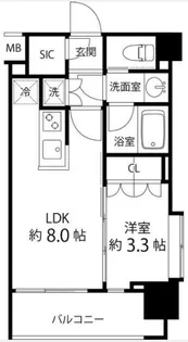 リリエンベルグ目白壱番館【8階】の間取り