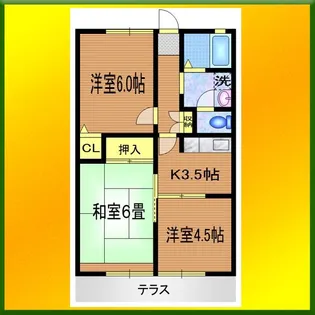シティハイム高倉【1階】の間取り