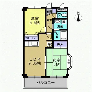 メゾン・レ・コレット【2階】の間取り