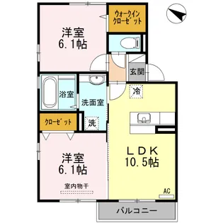 コリーヌメゾン【2階】の間取り