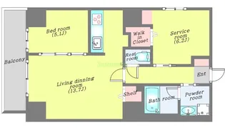アロッジオ金剛【8階】の間取り