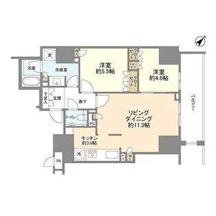 ザ・パークハウス新宿御苑西【4階】の間取り