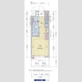 プレサンス四天王寺夕陽ヶ丘 凛宮【5階】の間取り
