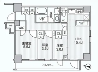 アリビス綾瀬【4階】の間取り