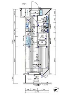メインステージ水天宮前【9階】の間取り