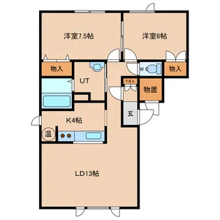 ノースフォート【1階】の間取り