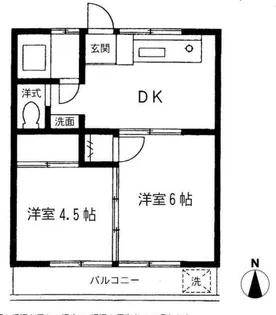サラダイマンション【4階】の間取り