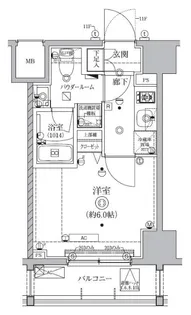 クオリタス南大井【6階】の間取り