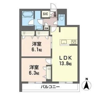 プルニエII【3階】の間取り