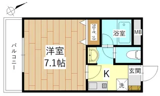 グランディール壱番館【5階】の間取り