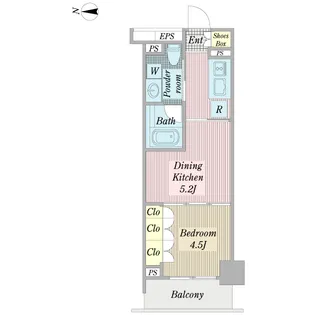 プロシード錦糸町【5階】の間取り