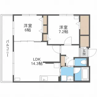 オクトブランシュ【3階】の間取り