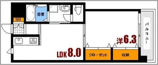 リビオーヌ五日市中央【4階】の間取り