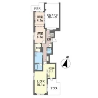 ウィズプラス西大井【1階】の間取り