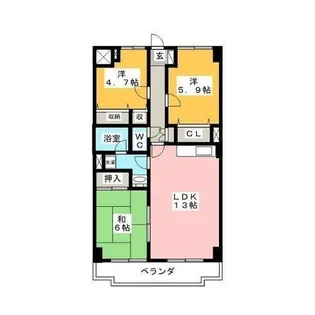 グレース伏見 A棟【2階】の間取り