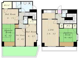 バードタウン3番館【2階】の間取り