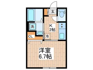 ドミシルTAKAHATA【2階】の間取り