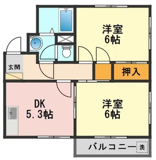 日のでアパルトマン【3階】の間取り