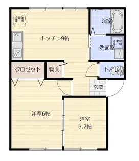 アイハイツA・B【2階】の間取り