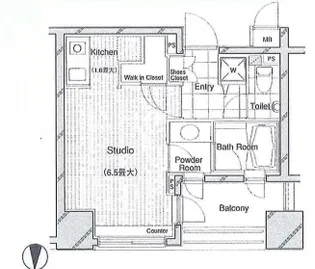 クオリア広尾【8階】の間取り