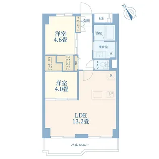 築地永谷コーポラス【6階】の間取り