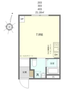 エンシス ウエノサクラギ【3階】の間取り