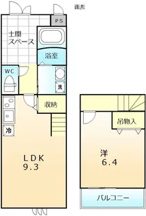 フジパレススリーハーブズほたる【1階】の間取り