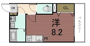 グランデコート大宅NORTH【2階】の間取り