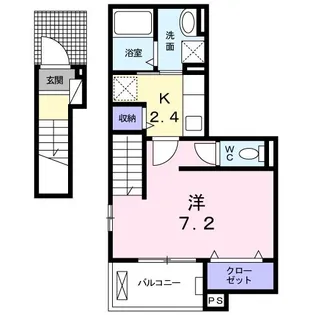 サザンクロス【2階】の間取り