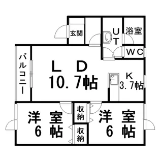 キャッスル川北【2階】の間取り