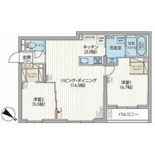 エフュート宮の沢【1階】の間取り