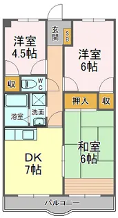 フルールさくら【1階】の間取り