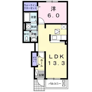 コンフィアンスII【1階】の間取り
