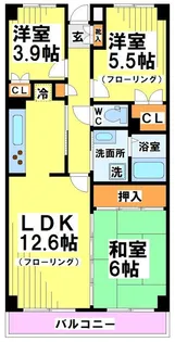アーベイン世田谷【3階】の間取り