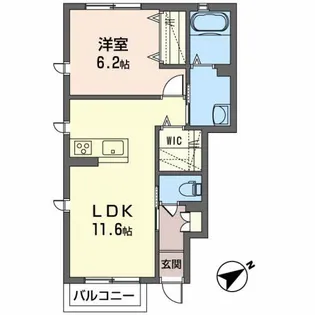 シャルムメゾン【1階】の間取り