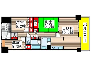 パークハウスプレシア【20階】の間取り