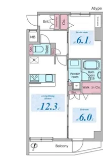 ドゥーエ板橋区役所前【9階】の間取り