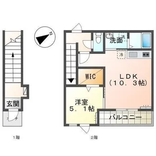 ル・シェルブルー【2階】の間取り