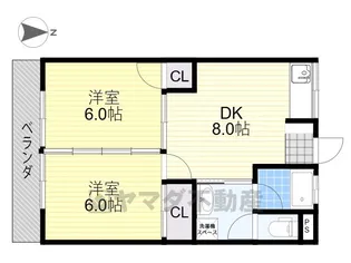 くらしまマンション2【2階】の間取り