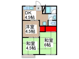 コーポ関谷【1階】の間取り