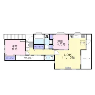 LOIRE FUJIMINO(ロワールフジミノ)【2階】の間取り