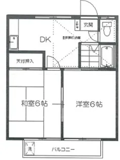 フラワービレッヂ壱番館【2階】の間取り
