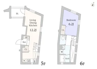 GranDuo三軒茶屋7【5階】の間取り