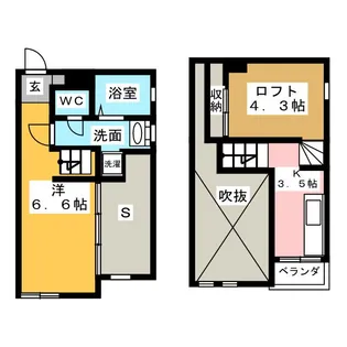 サンアリーナ安永 サウス【1階】の間取り