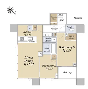 グランドミレーニア【12階】の間取り