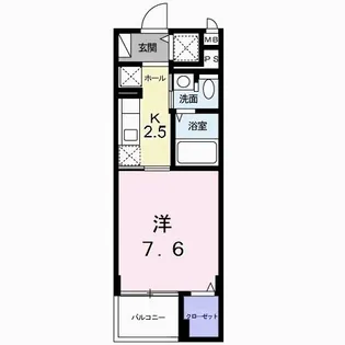 カーサソーレ【4階】の間取り