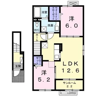 オーロモンテ.トレ【2階】の間取り