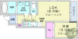 ファーストオブメイ【1階】の間取り